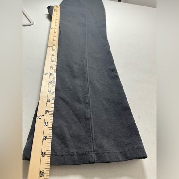 American Giant Grey Bootcut Pants Size 10 Cropped Mock Button Elastic Waist - Picture 4 of 5